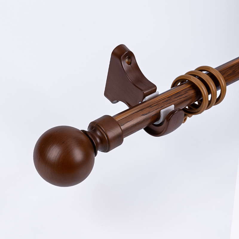 Laka римска пръчка за завеси с дървесен модел, алуминиева сплав, модерен минималистичен стил, персонализируема