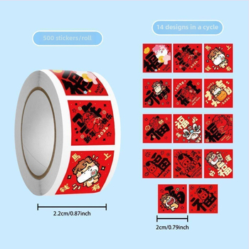 2000-dielne samolepky s požehnaním na rolke pre Rok Koňa – DIY dekorácia do denníka a vrecka na darčeky