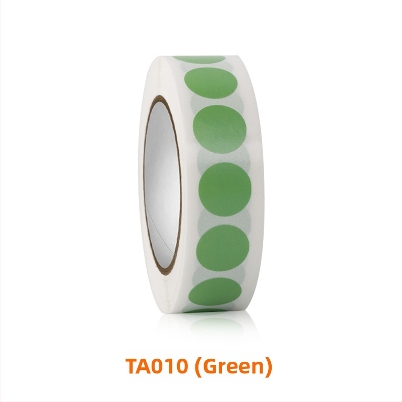 Farebné bodkové samolepky – kruhové, samolepiace, papier s mriežkovým spodkom, prispôsobiteľné