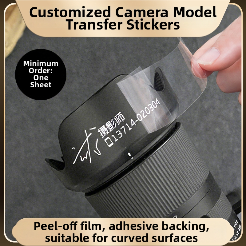 Sada nálepiek na fotoaparát s UV transferom, dekoráciou loga objektívu a kryštálovým štítkom na displej