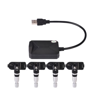 TY05 USB TPMS mjerač tlaka u gumama s ugrađenim senzorom, Android aplikacija, digitalni zaslon, raspon tlaka 0-8 bar, za četverokolesna vozila