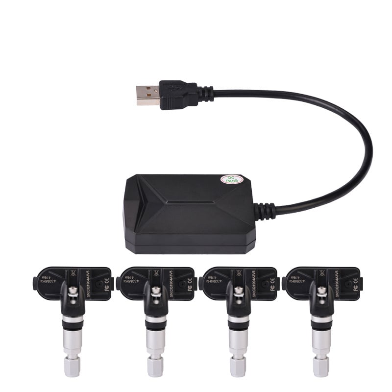 TY05 USB TPMS mjerač tlaka u gumama s ugrađenim senzorom, Android aplikacija, digitalni zaslon, raspon tlaka 0-8 bar, za četverokolesna vozila