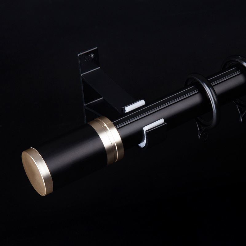 WGJSL Șină pentru perdele, aliaj de aluminiu, accesorii cu role, pentru toate tipurile de perdele