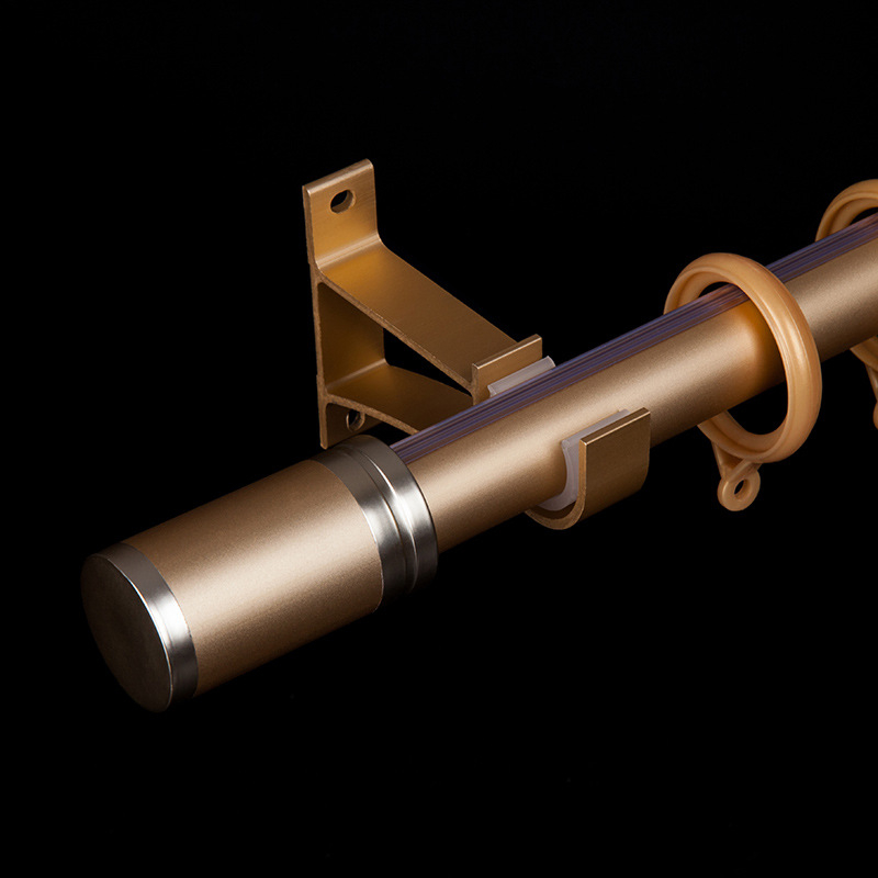 WGJSL Șină pentru perdele, aliaj de aluminiu, accesorii cu role, pentru toate tipurile de perdele