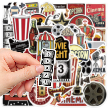 50 retro filmskih naljepnica – vodootporan DIY dekor za futrole za telefon, šalice, stolne ploče i skateboard | Chen shuo
