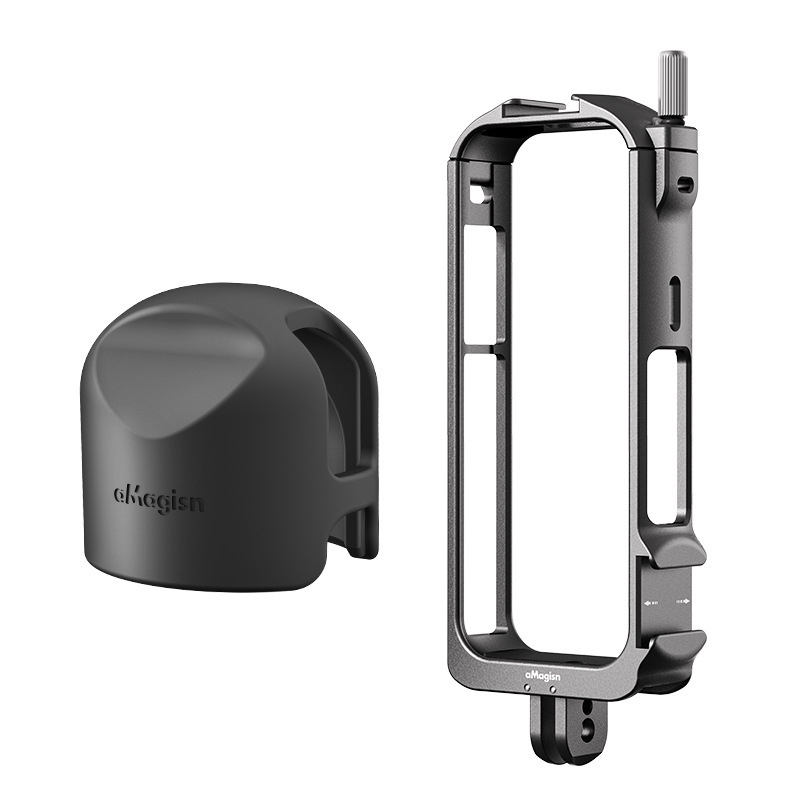 Metalni zaštitni okvir za Insta360 X3 s magnetskim sklopivim sučeljem i 2 čeljusti
