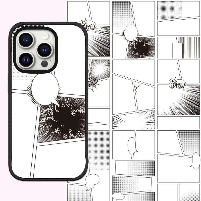 Set naljepnica za kućište telefona, 8 listova, trodimenzionalni efekt, crtani stil, PVC ljepilo, DIY