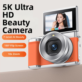 Bezzrkadlová digitálna kamera pre začiatočníkov so režimom krásy, 18× optický zoom, 3,0-palcový LCD displej, CMOS senzor 1/1,8 palca, 1080p video