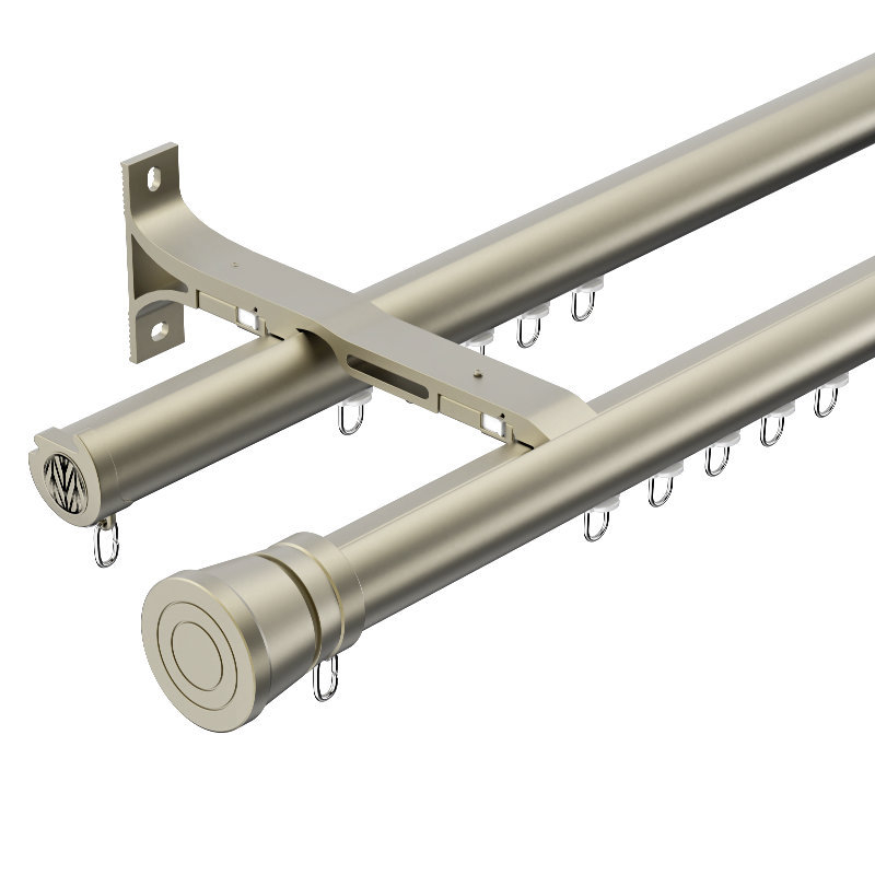 Rimska šipka od aluminijske legure s kliznom šinom za zavjese, integrirana šipka, bočno uMontirana, model JFL772-16