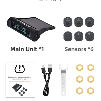 TPMS za šest točkova kamiona i RV — Ts620, sustav praćenja tlaka u gumama, digitalni prikaz, raspon 0–6 bar, visoka preciznost