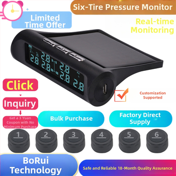 TPMS za šest točkova kamiona i RV — Ts620, sustav praćenja tlaka u gumama, digitalni prikaz, raspon 0–6 bar, visoka preciznost