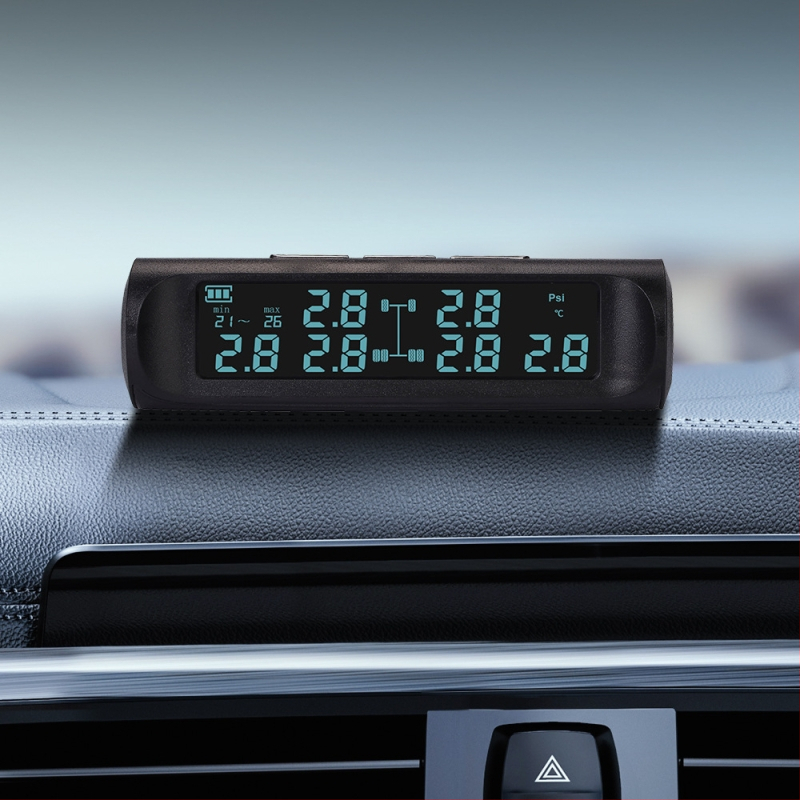 TPMS za šest točkova kamiona i RV — Ts620, sustav praćenja tlaka u gumama, digitalni prikaz, raspon 0–6 bar, visoka preciznost