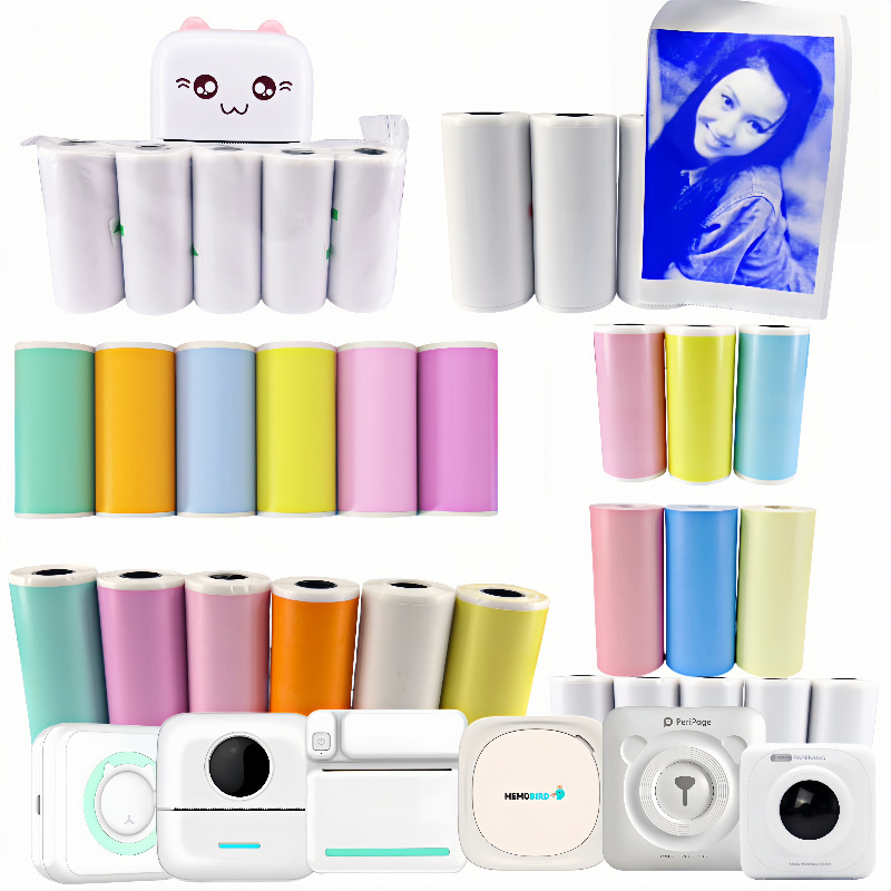 Ρολές θερμικού χαρτιού ετικετών σε μακρύ σχήμα (GCCS) – πάχος 0,011 mm, κόλλα θερμής τήξης, αντοχή 80°C