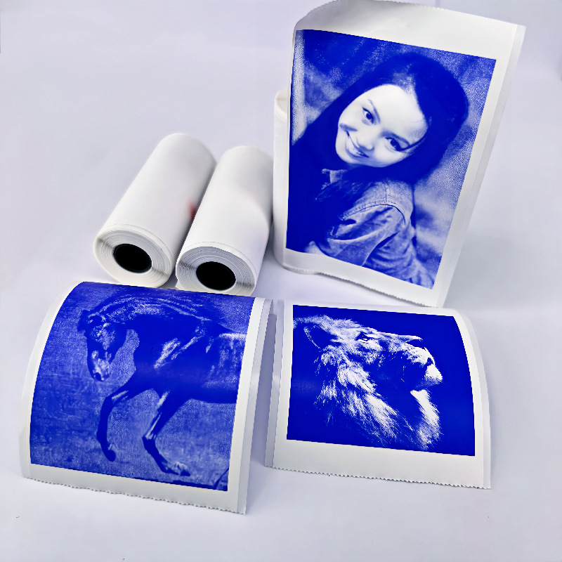 Ρολές θερμικού χαρτιού ετικετών σε μακρύ σχήμα (GCCS) – πάχος 0,011 mm, κόλλα θερμής τήξης, αντοχή 80°C