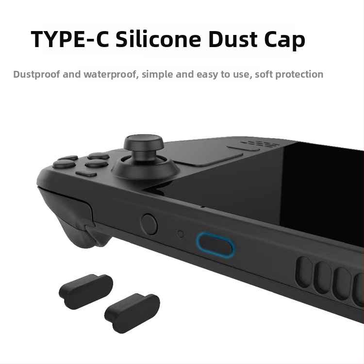 SteamDeck OLED ochranný set: prachové zátky, nálepky na tlačidlá a dotykový touchpad, silikónové krytky joystickov (Kompatibilita: SteamDeck OLED/SteamDeck; Typ: ochranný set proti prachu; Hmotnosť: 27 g; Verzia: Jednoduchá verzia)