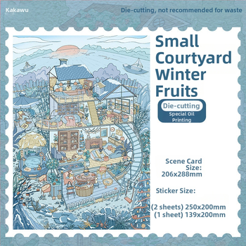 3D mini scénické nálepky pre diorámu – liečivý kút s ukladanými malými domčekmi – vlastná spracovateľská služba k dispozícii