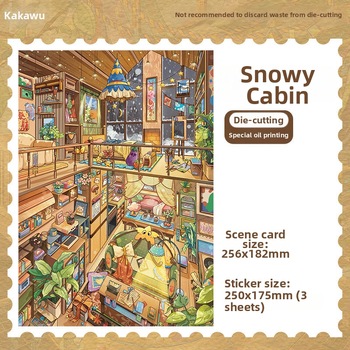 3D mini scénické nálepky pre diorámu – liečivý kút s ukladanými malými domčekmi – vlastná spracovateľská služba k dispozícii