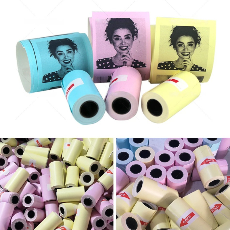 Papir za etiketiranje za Meow Meow stroj, model 57-25, dvostrani offset papir, tri role u paketu, perforirani rub, mogućnost prilagođavanja