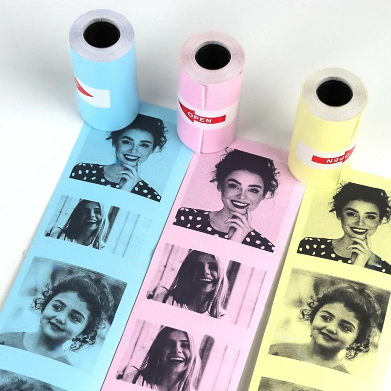 Papir za etiketiranje za Meow Meow stroj, model 57-25, dvostrani offset papir, tri role u paketu, perforirani rub, mogućnost prilagođavanja