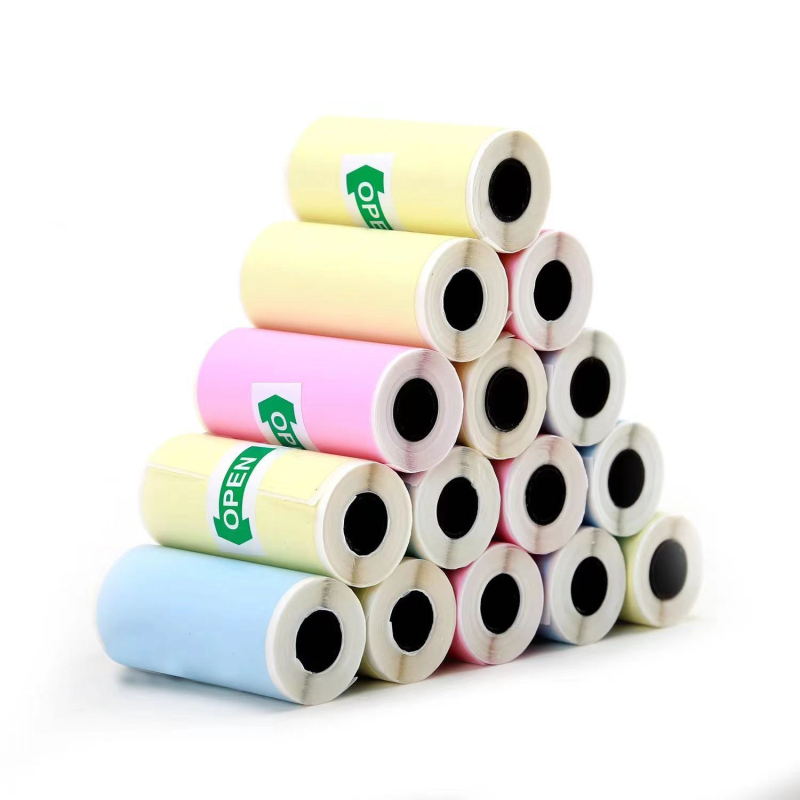 Papir za etiketiranje za Meow Meow stroj, model 57-25, dvostrani offset papir, tri role u paketu, perforirani rub, mogućnost prilagođavanja