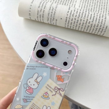 Θήκη iPhone 16 Pro Max — Youkeke, TPU+PC, στυλ καρτούν με κουνελάκι, προστασία από πτώσεις