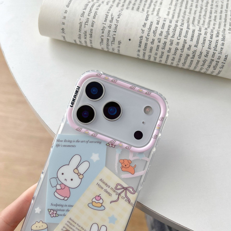 Θήκη iPhone 16 Pro Max — Youkeke, TPU+PC, στυλ καρτούν με κουνελάκι, προστασία από πτώσεις