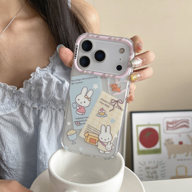 Θήκη iPhone 16 Pro Max — Youkeke, TPU+PC, στυλ καρτούν με κουνελάκι, προστασία από πτώσεις