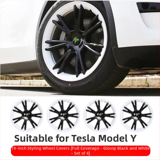 Fuhe ABS plne kryté krytky stredov kolies pre Tesla Model 3/Y