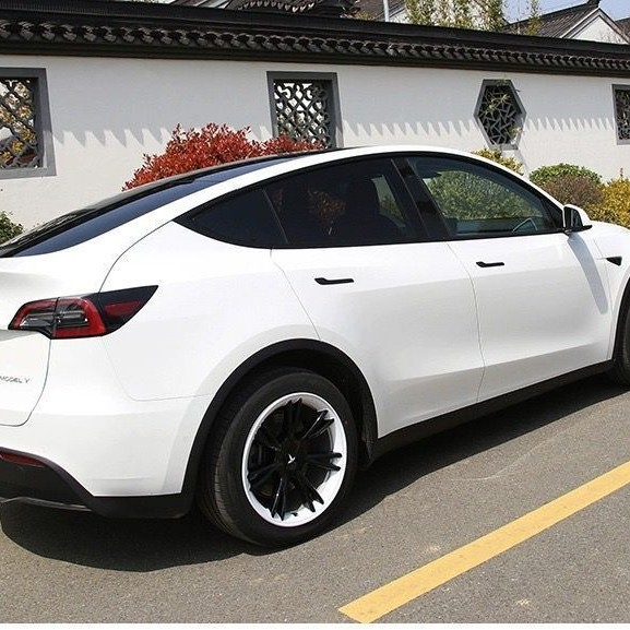 Fuhe ABS Καλύμματα κέντρων τροχών με πλήρη κάλυψη για Tesla Model 3/Y