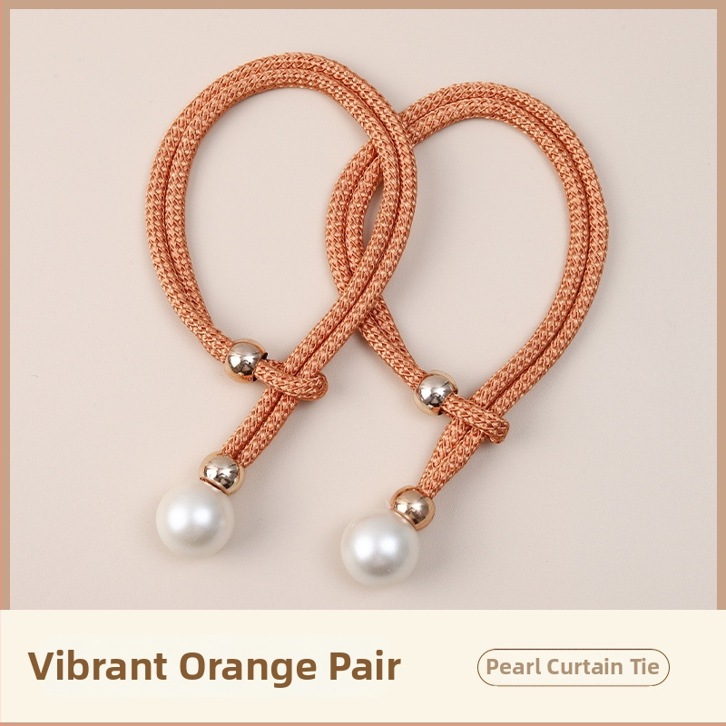 Perlové väzby na závesy s prackami, textilné doplnky na závesy, jednoduchý a moderný štýl