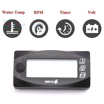 Indicator universal de temperatură a apei pentru motocicletă Koso 4 în 1, ecran LCD, 0–250°C, model ko-4 in 1