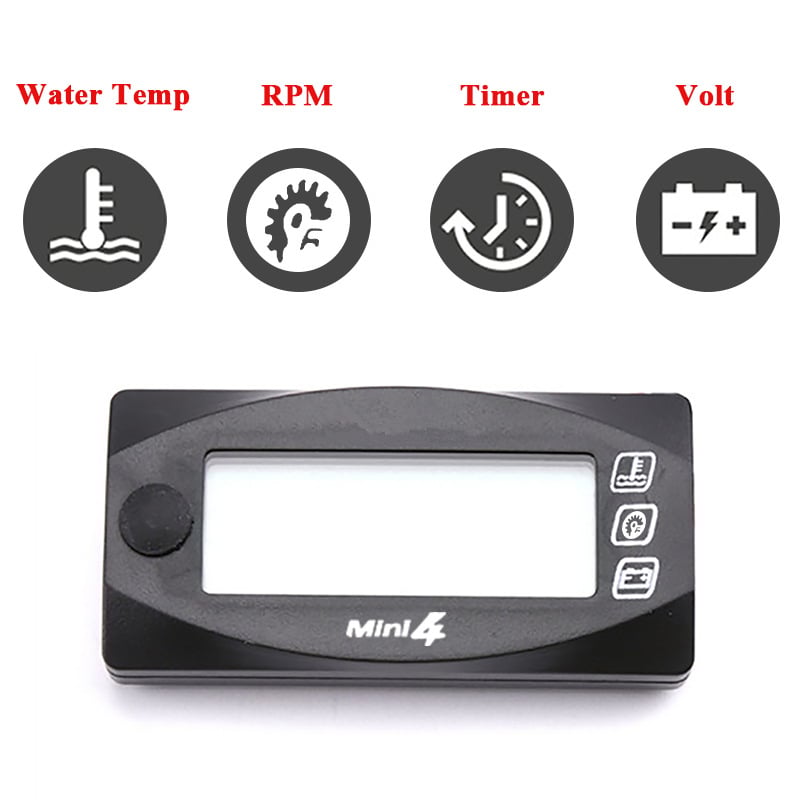 Indicator universal de temperatură a apei pentru motocicletă Koso 4 în 1, ecran LCD, 0–250°C, model ko-4 in 1