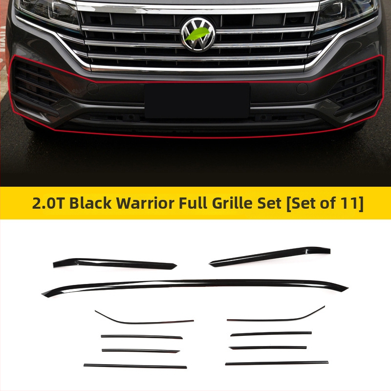 Touareg 2019-2021 Sada ozdobných líšt okien a prednej mriežky – nerezová oceľ – Broadfield