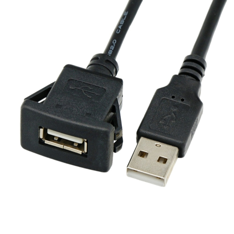USB produžni kabel muški–ženski, kvadratno ABS kućište, 1 m, bakreni vodič, model UBFS30100, za nadzornu ploču