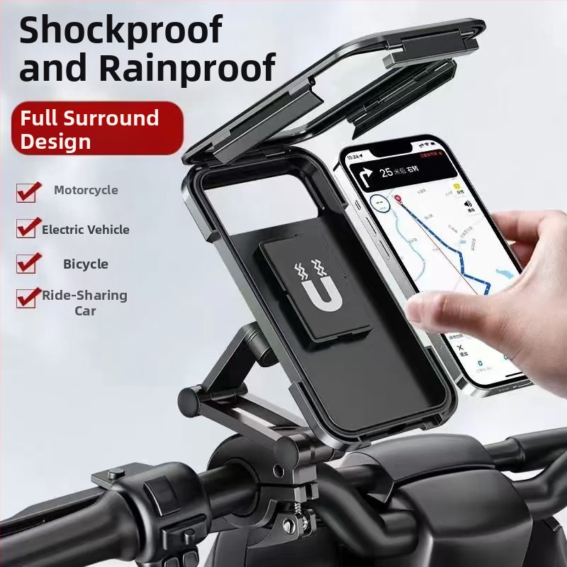 Držač za telefon za električni motocikl s navigacijom, otporan na udarce, za cestu i planinsku vožnju, Snap-On montaža, kompatibilan s instrument pločom