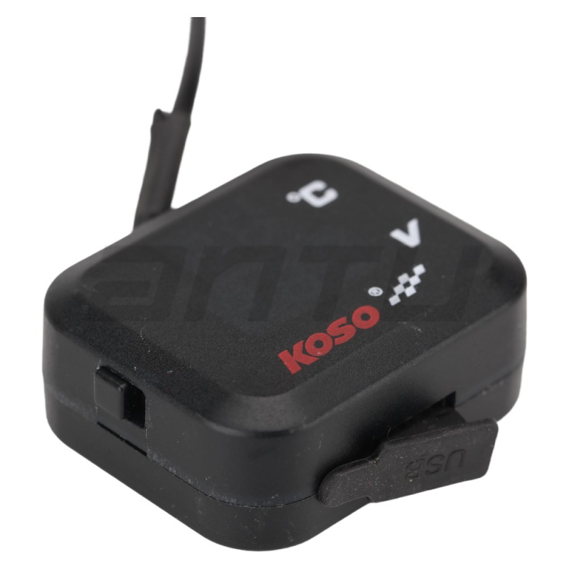 Motociklistički mjerni uređaj: termometar i voltmetar s USB punjačem, 12-24V, 3A, višenamjenski mjerni instrument