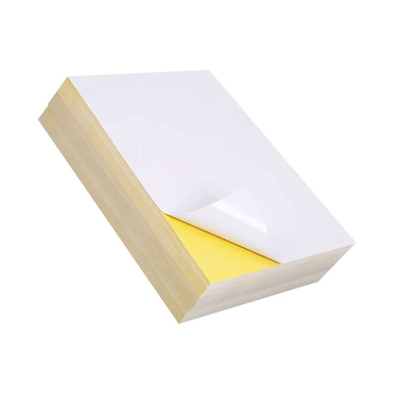Samoljepljivi tiskarski papir sa žutom pozadinom — kompatibilan s vodnim ljepilom i ljepilom na bazi topljivog ljepila, debljina 0,08, snažna napetost