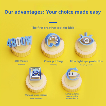 Detská kamera s farebným tlačením a pripojením k telefónu (Model Z269; 4,8 MP; TF karta úložisko; ABS telo; 6 hodín výdrže)