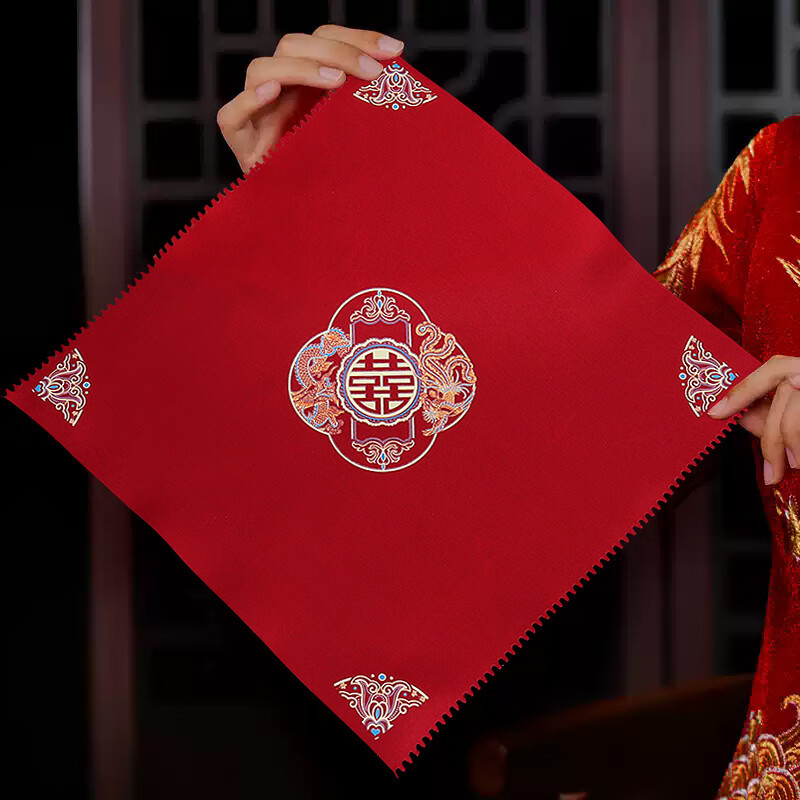 Vjenčana maramicu za nevjestu s motivom zmaj i feniks, kvadratna maramica