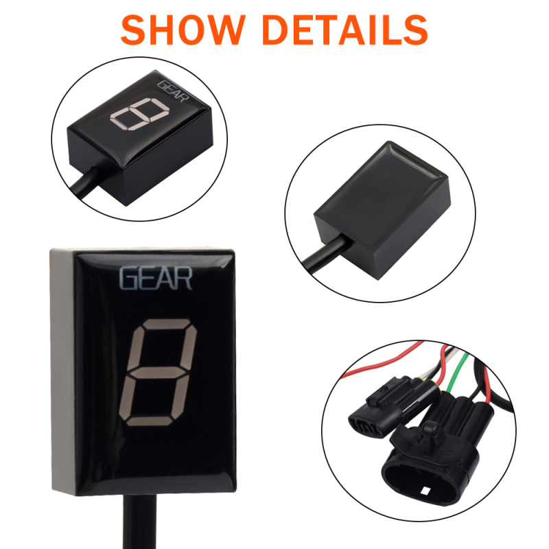 Display LED pentru trepte pentru motocicleta Triumph de la S2R – indicator LCD digital pentru trepte, 1–6 trepte, compatibil cu Triumph Tiger 800 și Triumph Rocket III Touring