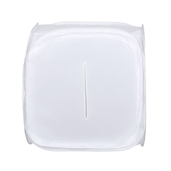 Studio foto compact cu lumină difuză, cort circular, material taftă poliester, fundal flok