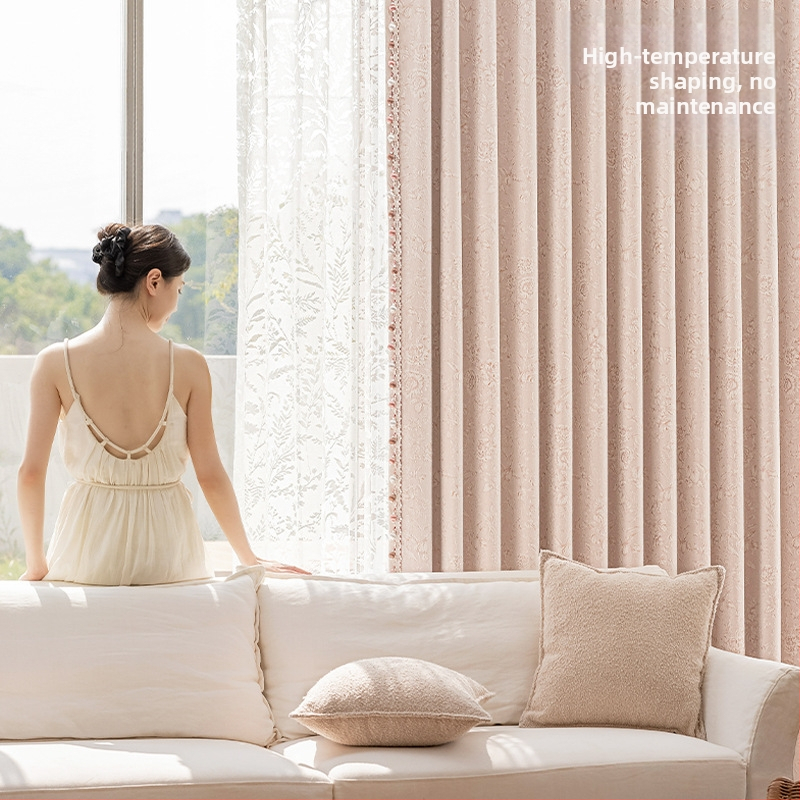 Chenille Nanyang Rose blackout jacquard zavjese za dnevni boravak i spavaću sobu, visokog ranga, lagani luksuz