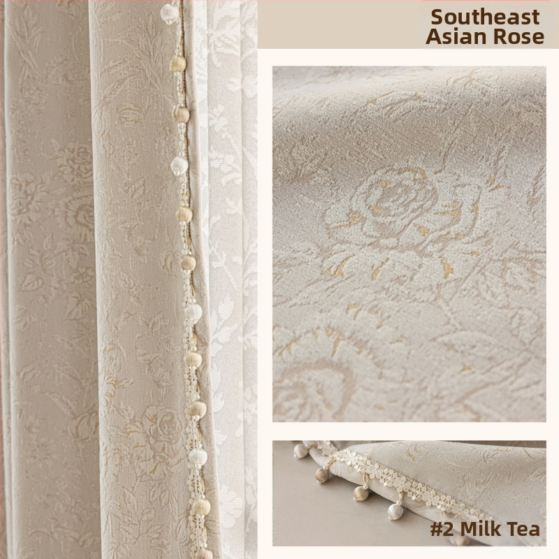 Chenille Nanyang Rose blackout jacquard zavjese za dnevni boravak i spavaću sobu, visokog ranga, lagani luksuz