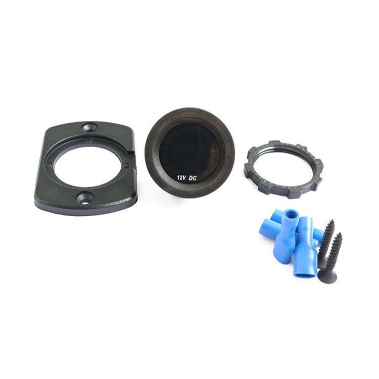 Voltmetru auto cu afișaj LED DC, panou cu o singură cifră, universal 12-24V