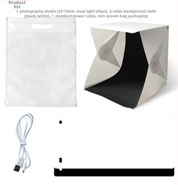 SHOWSHOOT Mini Studio cu construcție PVC, lampă dublă, model Small double lamp ordinary line, greutate 0,35 kg