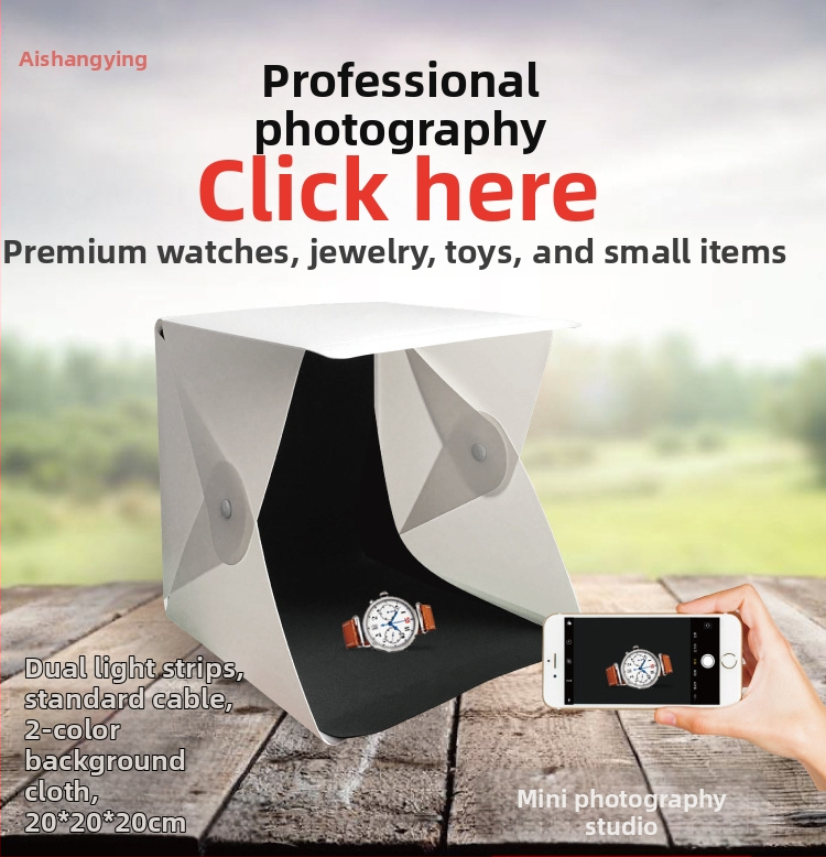 SHOWSHOOT Mini Studio cu construcție PVC, lampă dublă, model Small double lamp ordinary line, greutate 0,35 kg