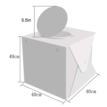 Pozadinsko svjetlo JMO008, PP materijal, dimenzije 40×40×40 cm, težina 1,2 kg, za fotografiranje proizvoda