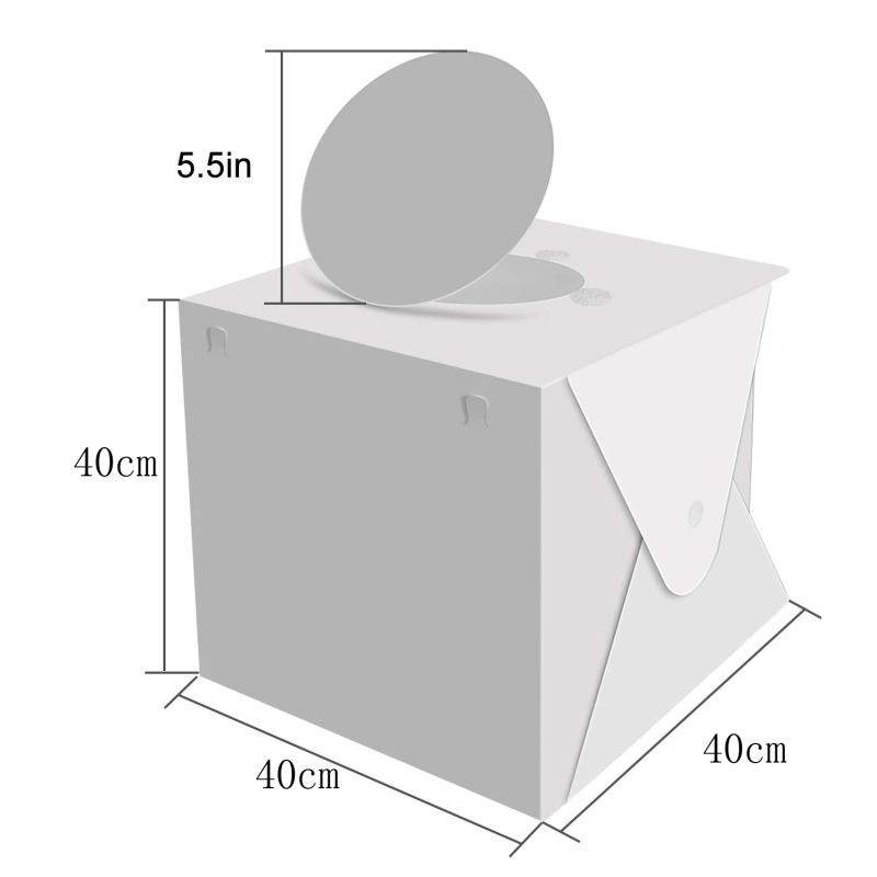 Pozadinsko svjetlo JMO008, PP materijal, dimenzije 40×40×40 cm, težina 1,2 kg, za fotografiranje proizvoda