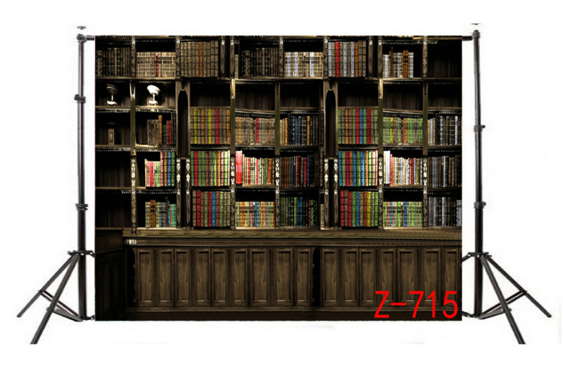 Pânză de fundal pentru streaming cu personalizare disponibilă; Stil: bibliotecă; Brand: Zhuomei digital background cloth