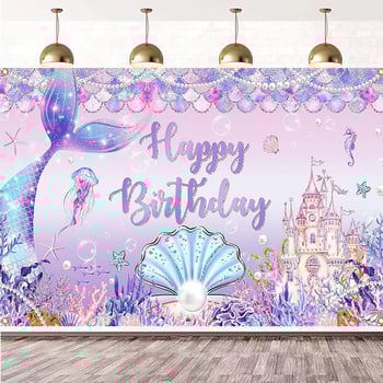 Sellő születésnapi hátteret vinil anyagból, fotózáshoz, márka Qian, súly 150 g